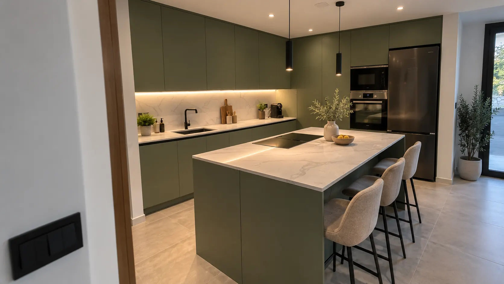 Cocina terminada por Reformas DLCP con muebles a medida